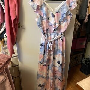 Floral Ruffle Maxi Dress